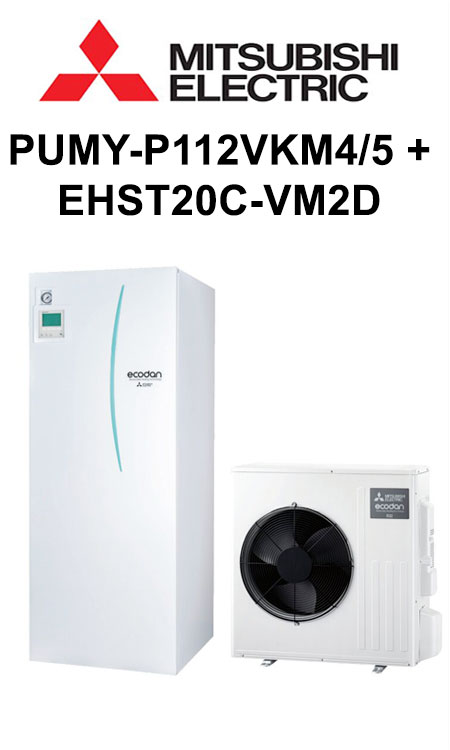 MITSUBISHI-ELECTRIC-PUMY-P112VKM4-5-+-EHST20C-VM2D